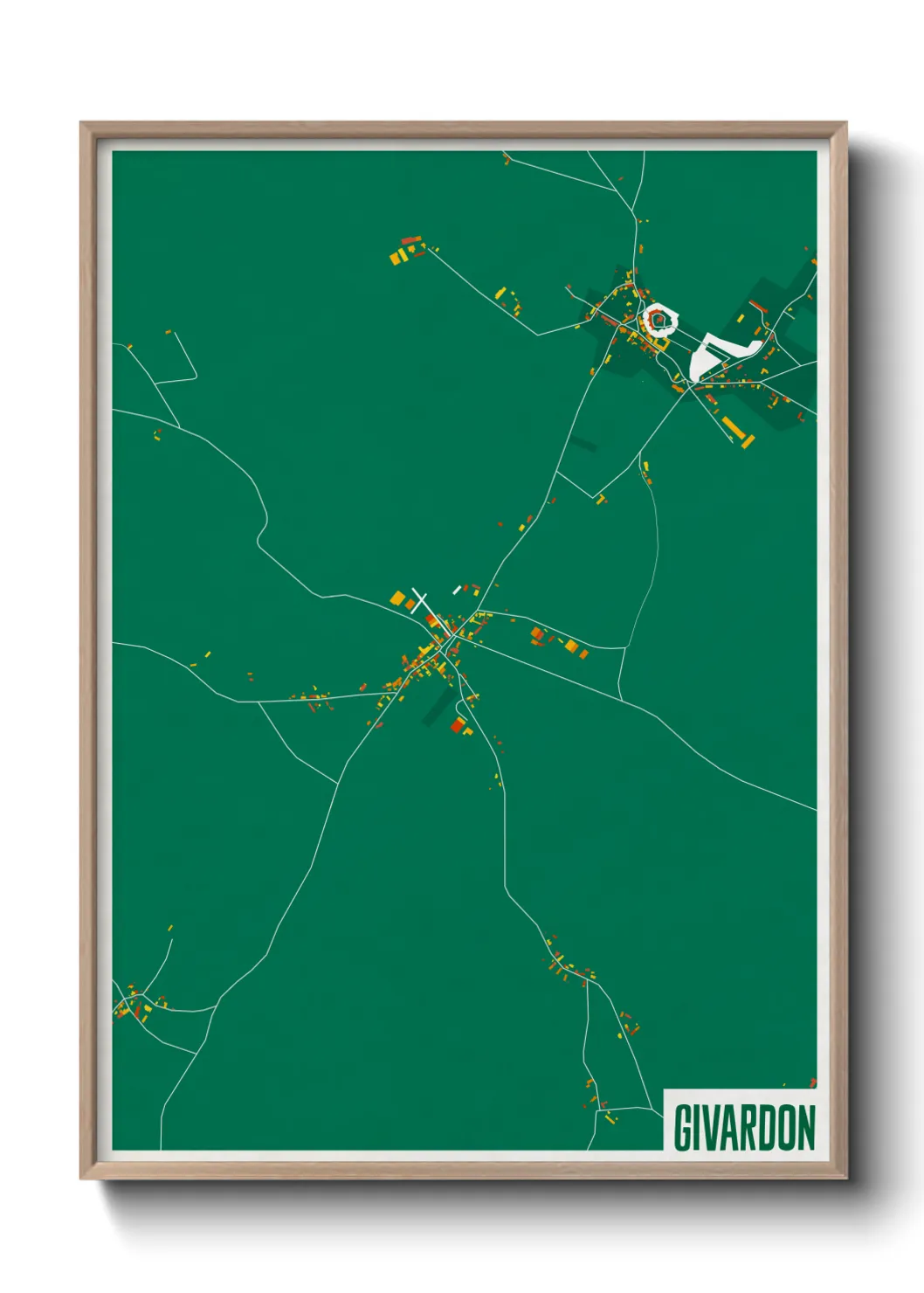 Une affiche de carte sur Givardon