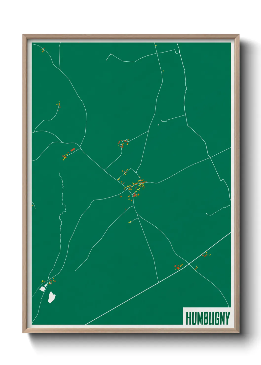 Une affiche de carte sur Humbligny