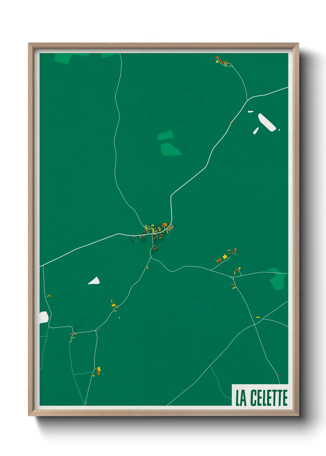 Une affiche de carte sur La Celette