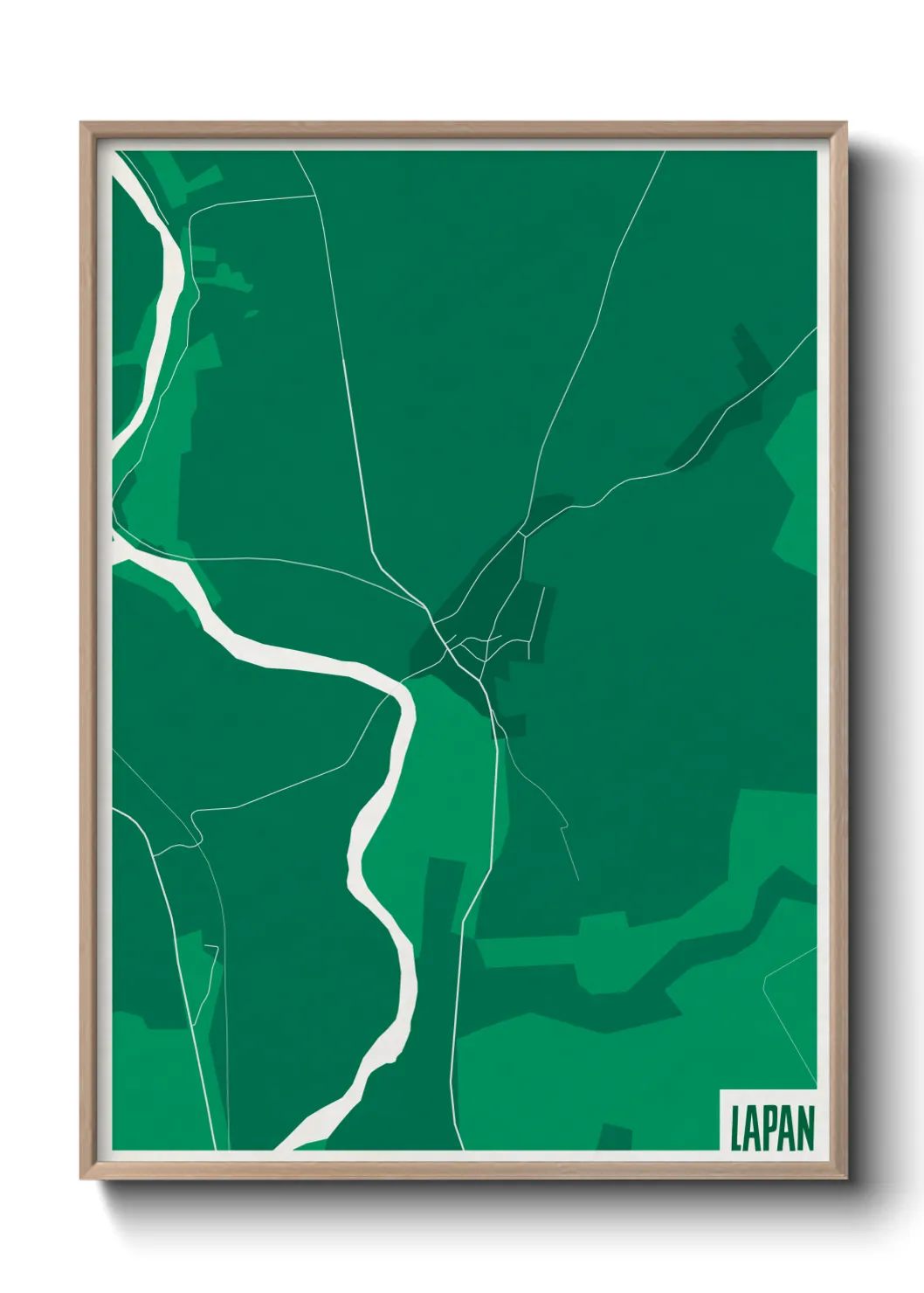 Une affiche de carte sur Lapan