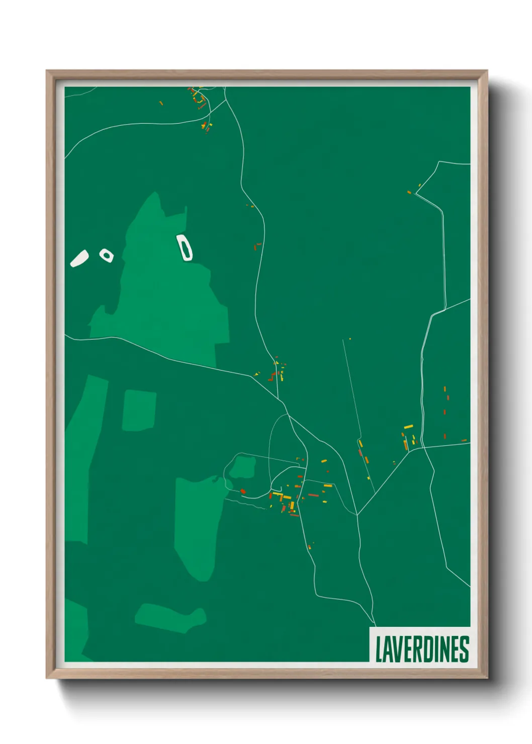 Une affiche de carte sur Laverdines