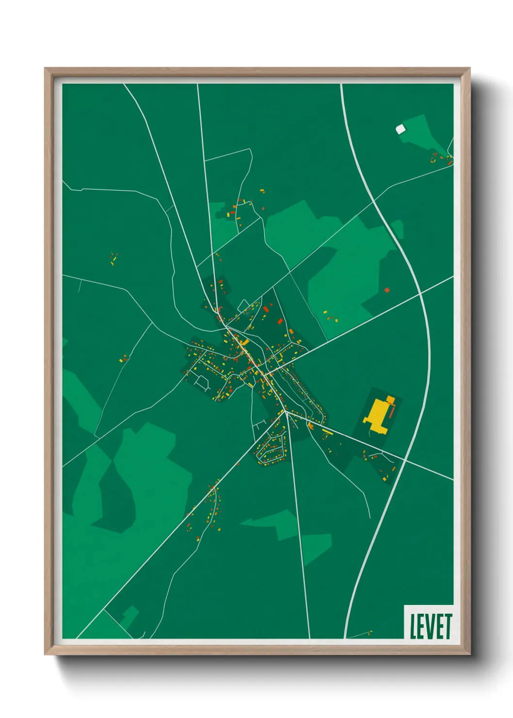 Une affiche de carte sur Levet