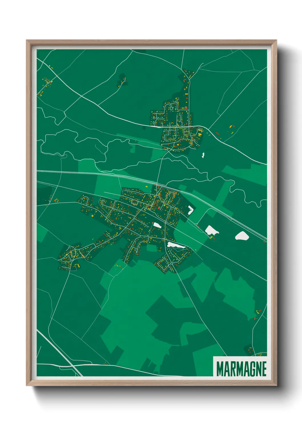 Une affiche de carte sur Marmagne