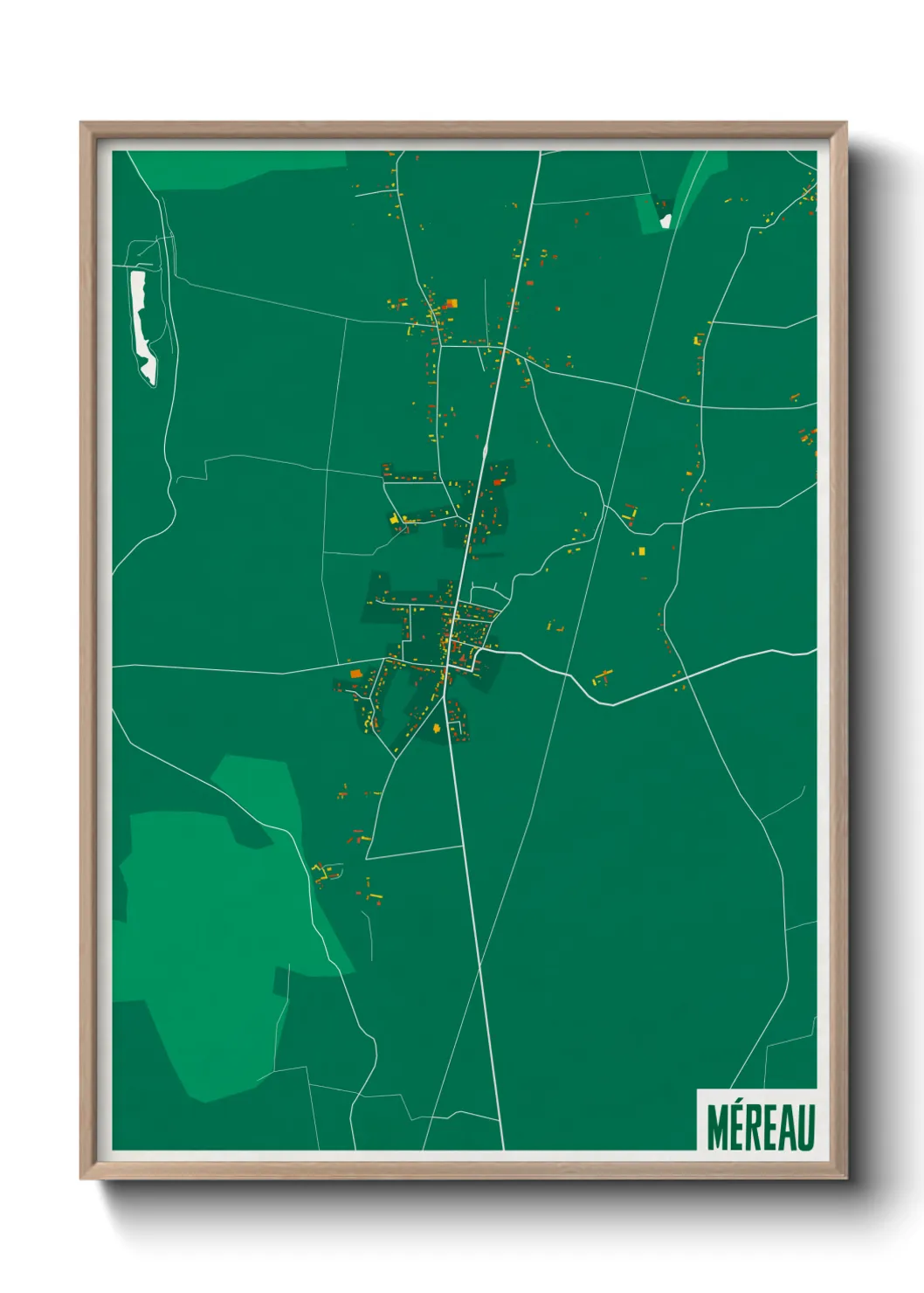 Une affiche de carte sur Méreau
