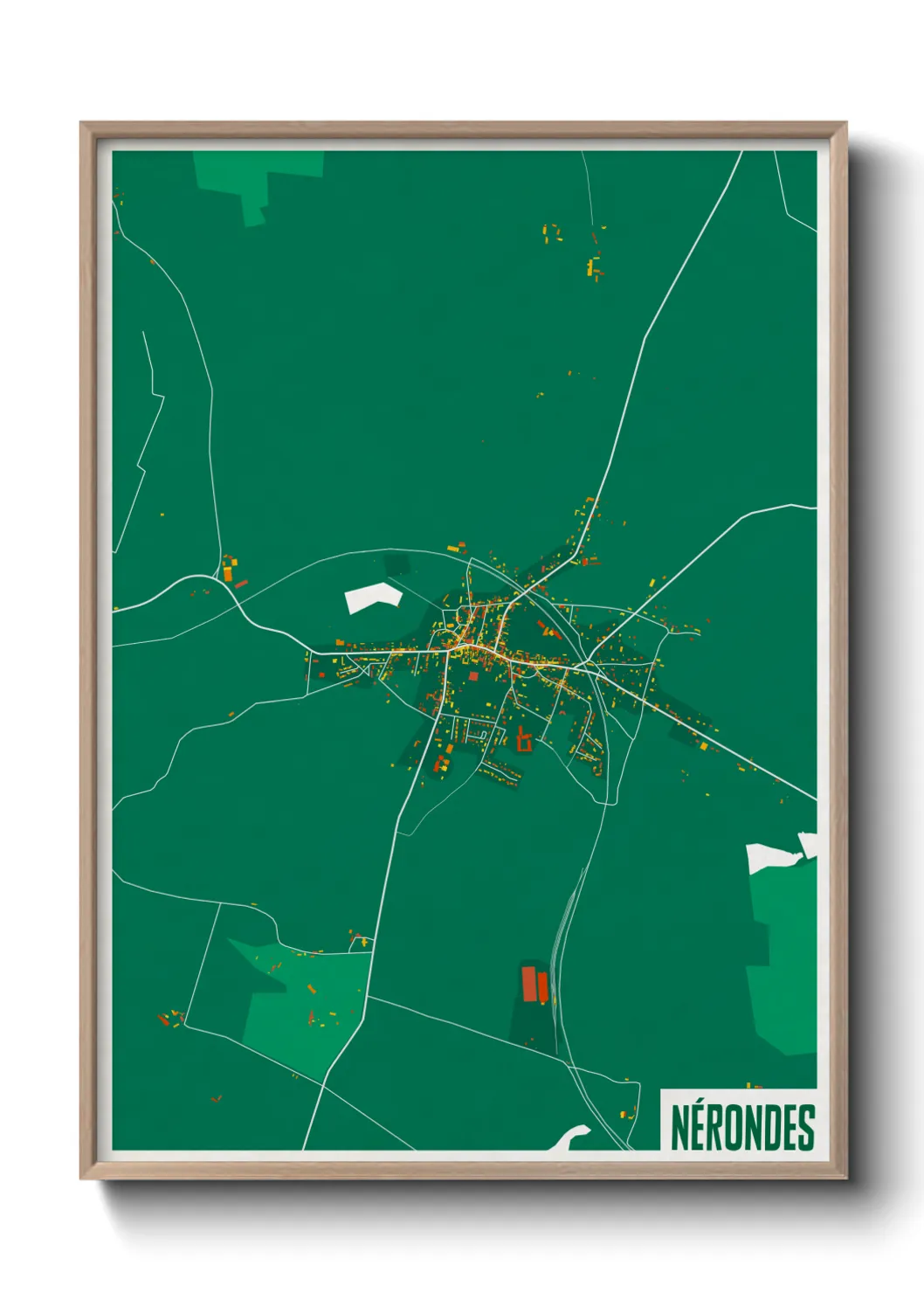 Une affiche de carte sur Nérondes