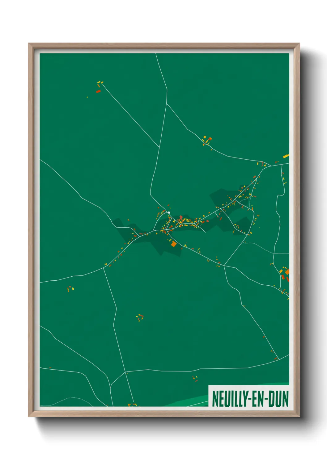 Une affiche de carte sur Neuilly-en-Dun