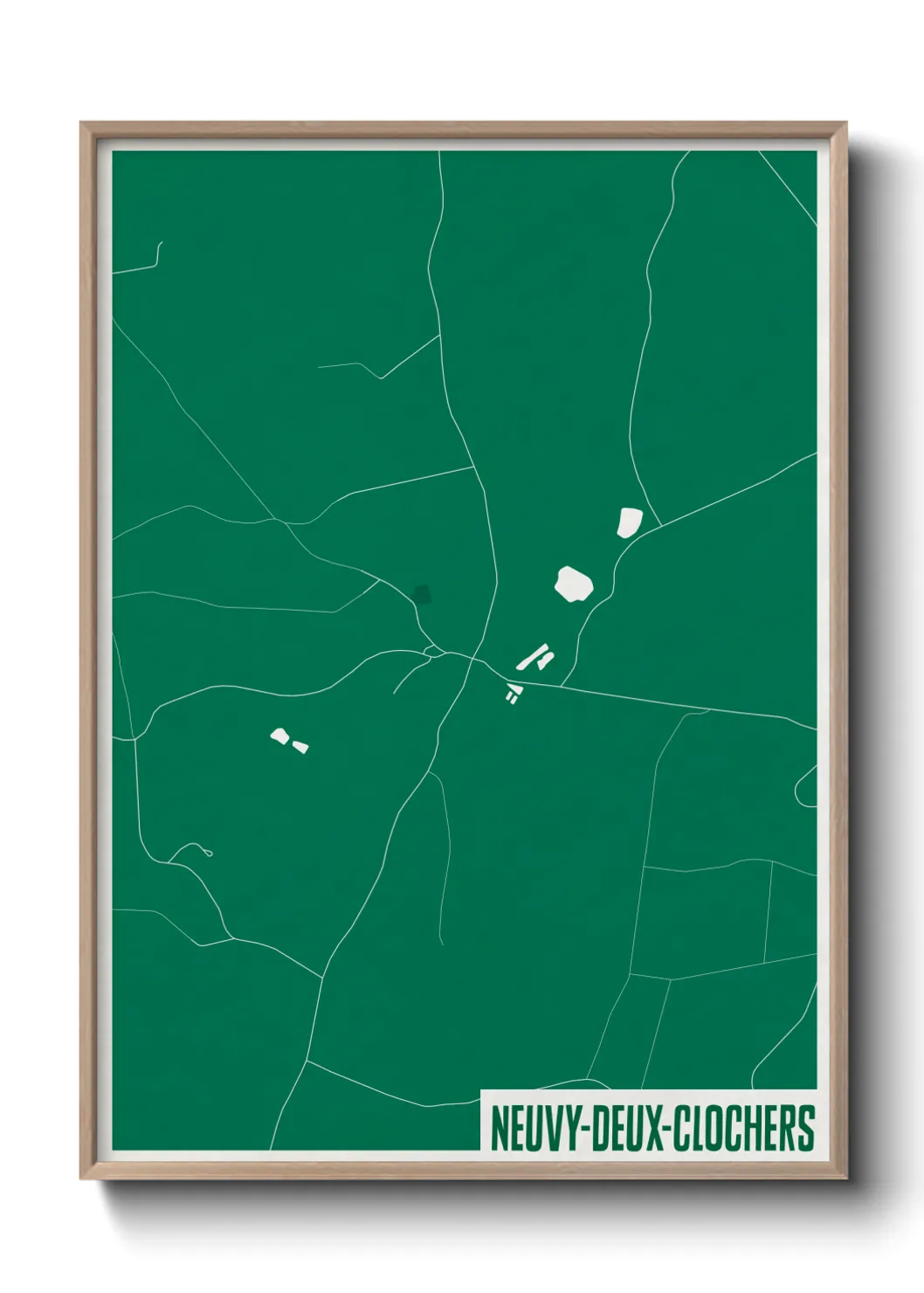 Une affiche de carte sur Neuvy-Deux-Clochers