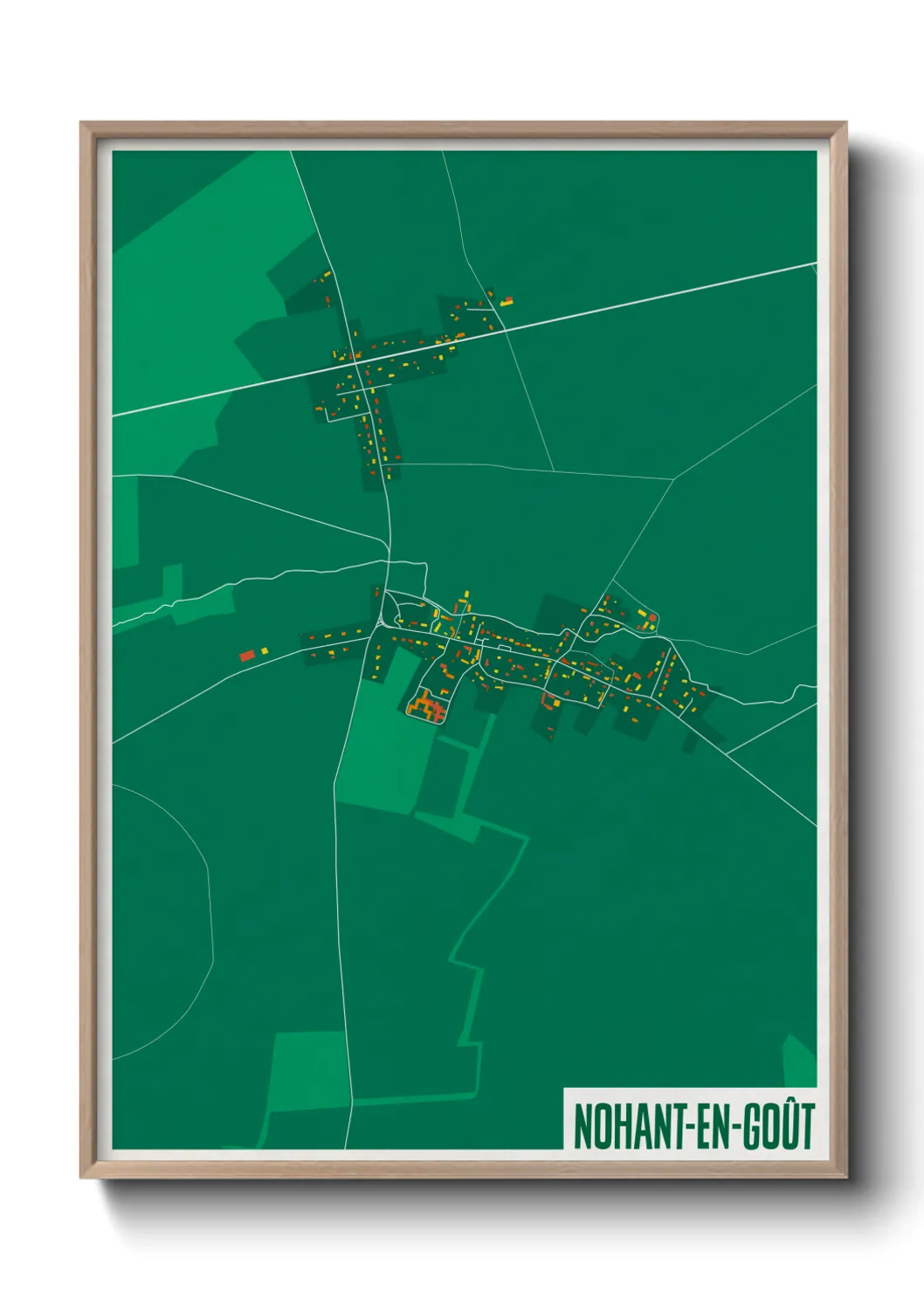 Une affiche de carte sur Nohant-en-Goût