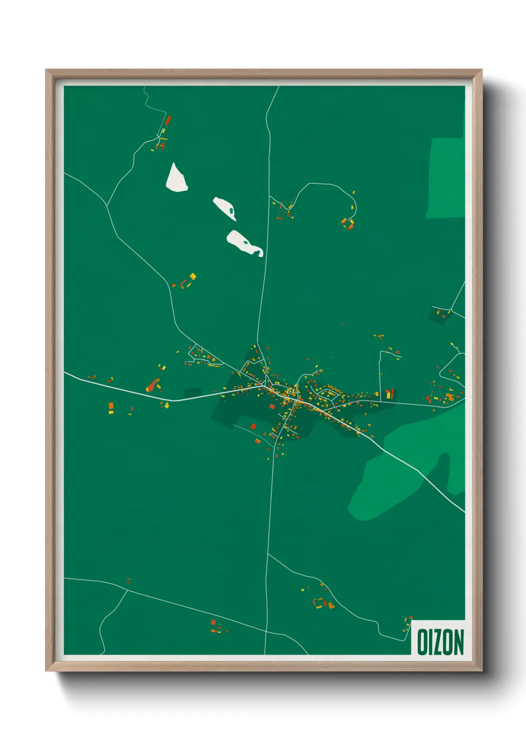 Une affiche de carte sur Oizon