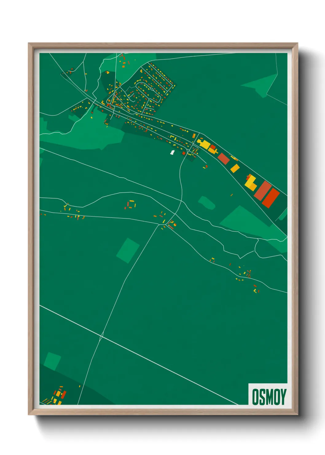 Une affiche de carte sur Osmoy