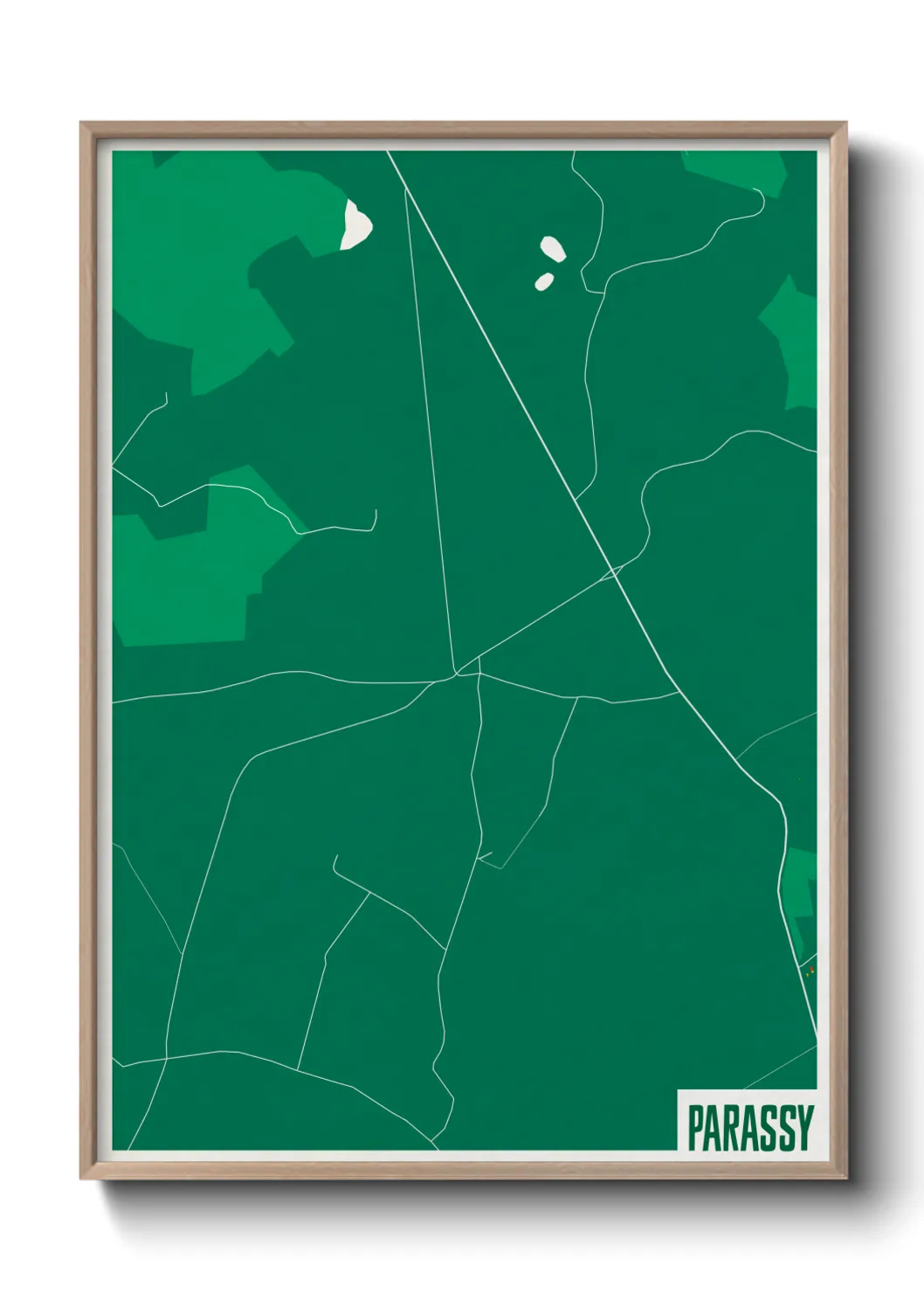 Une affiche de carte sur Parassy