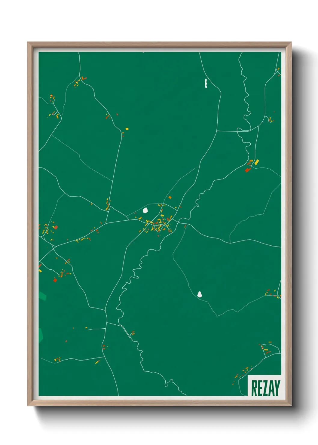 Une affiche de carte sur Rezay