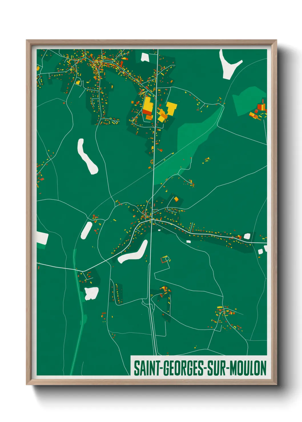 Une affiche de carte sur Saint-Georges-sur-Moulon