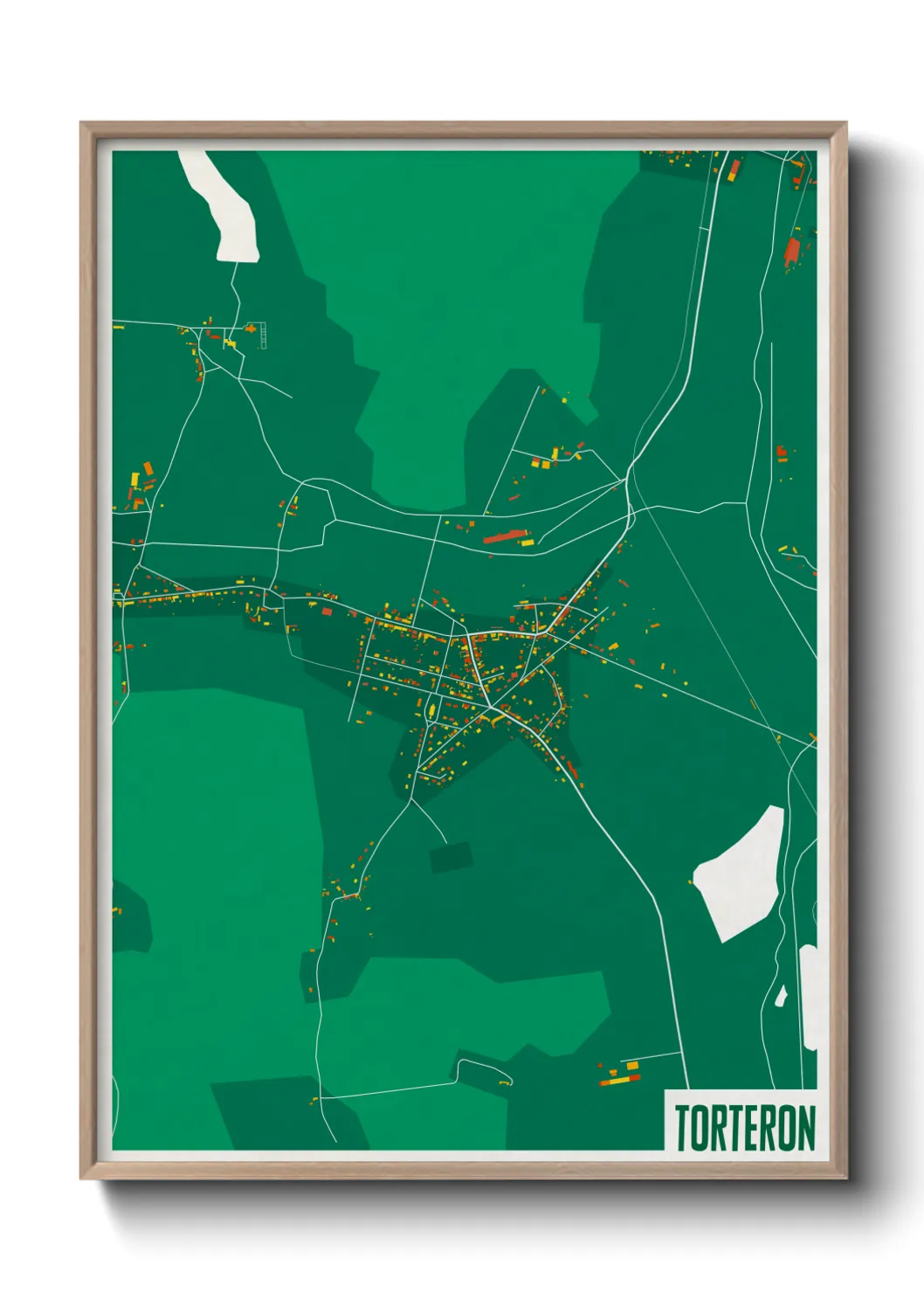 Une affiche de carte sur Torteron