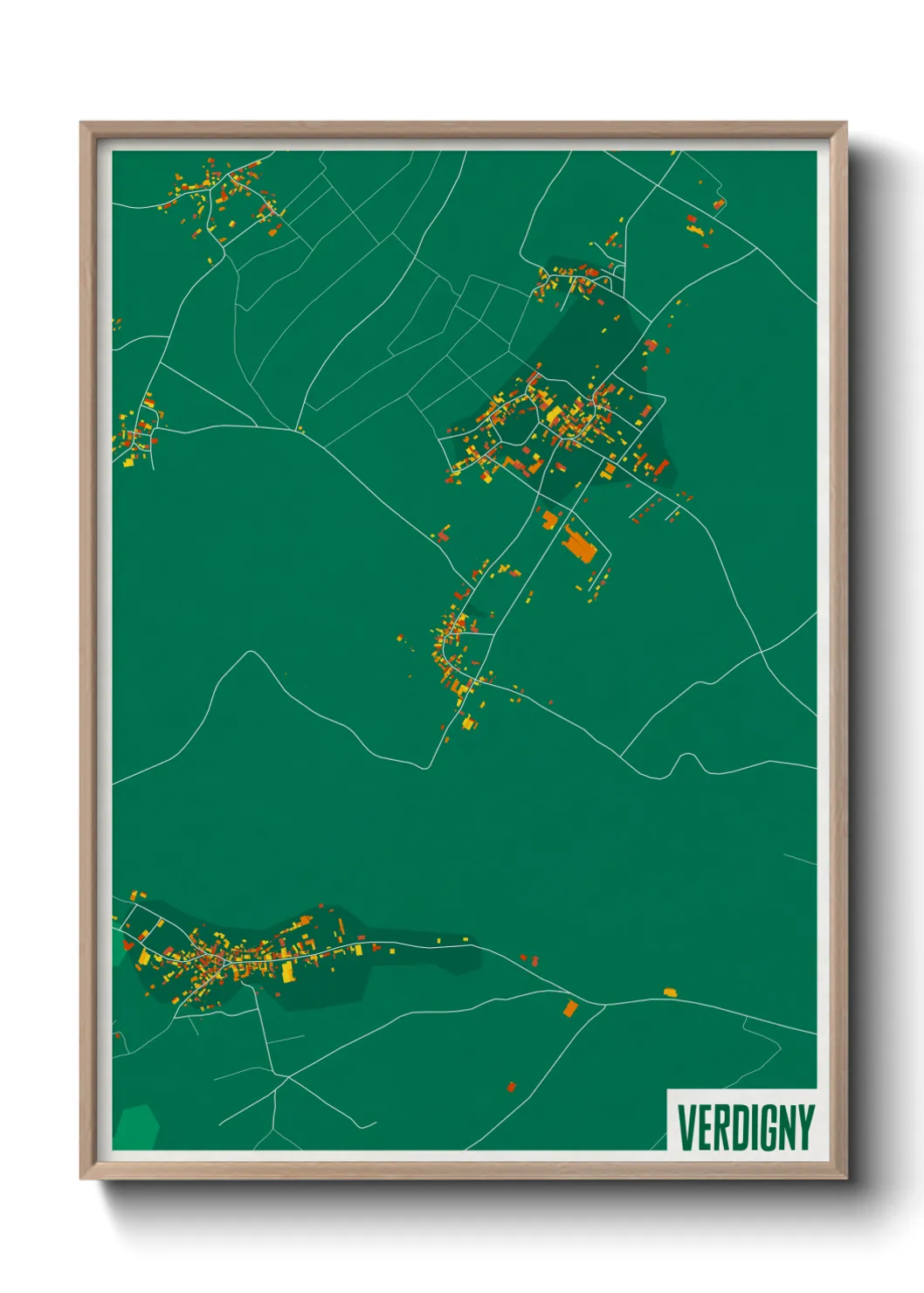 Une affiche de carte sur Verdigny