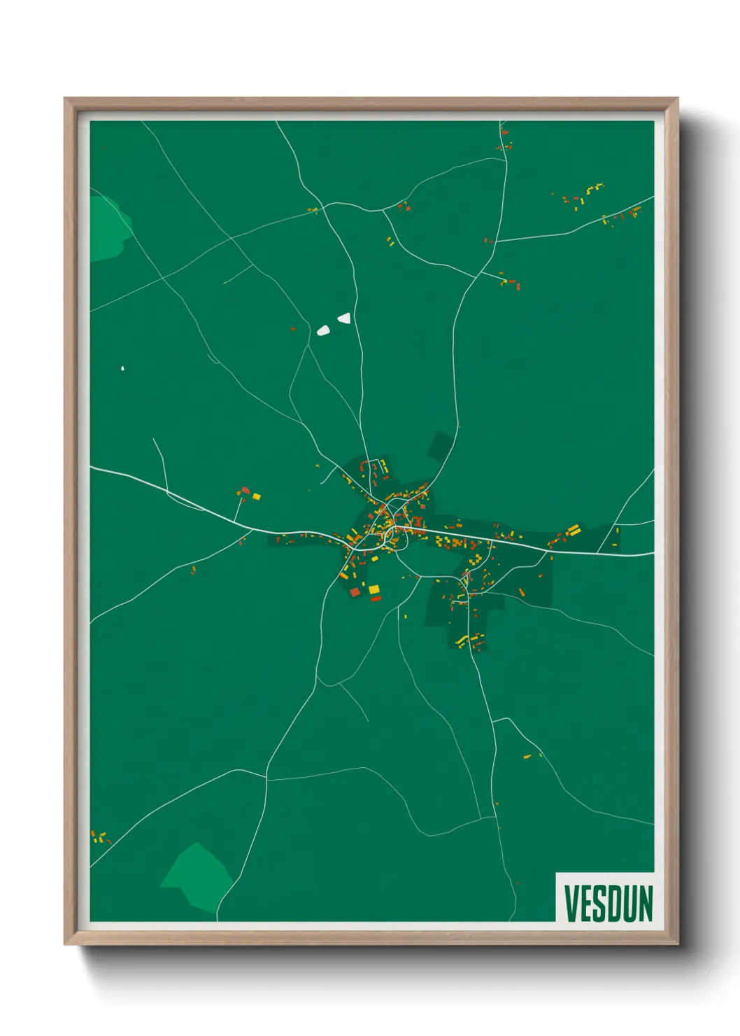 Une affiche de carte sur Vesdun