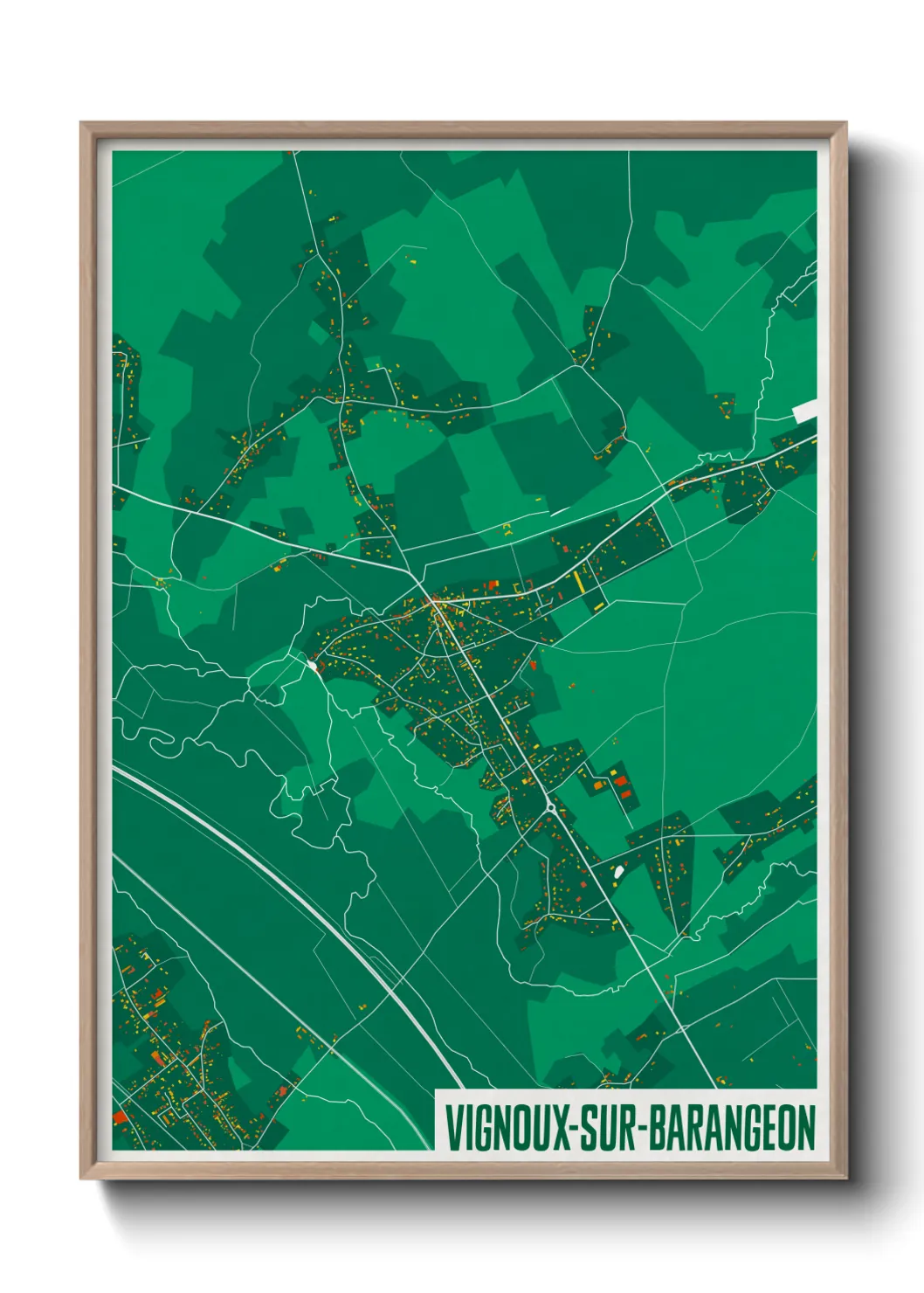 Un poster carteVignoux-sur-Barangeon