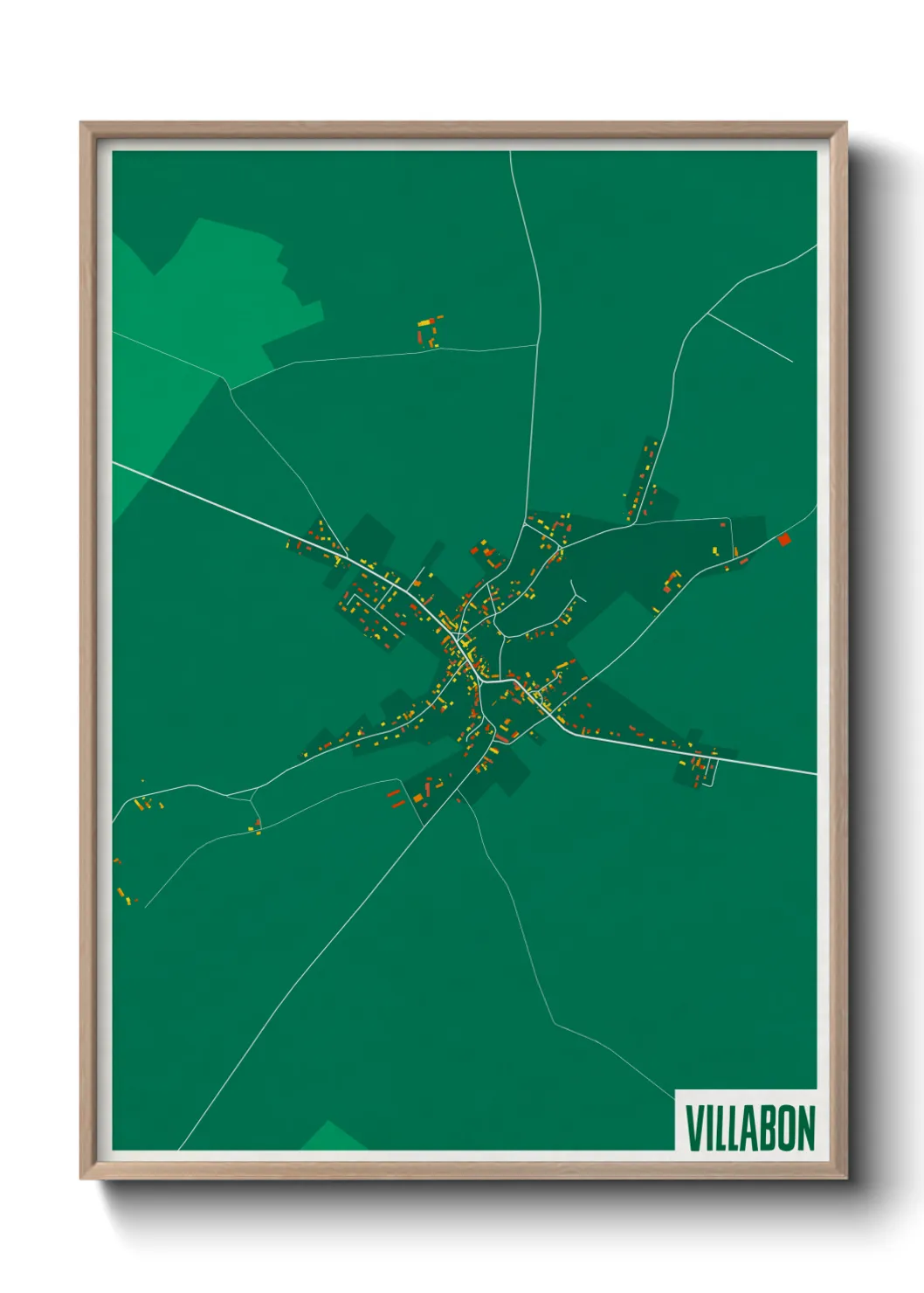 Une affiche de carte sur Villabon