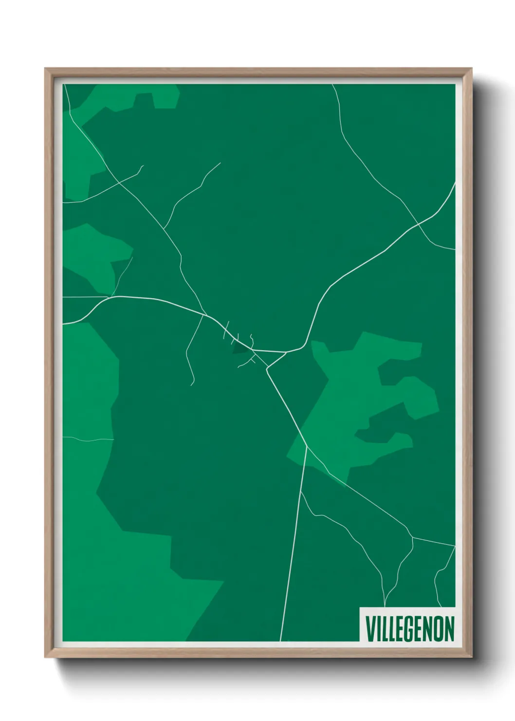 Une affiche de carte sur Villegenon