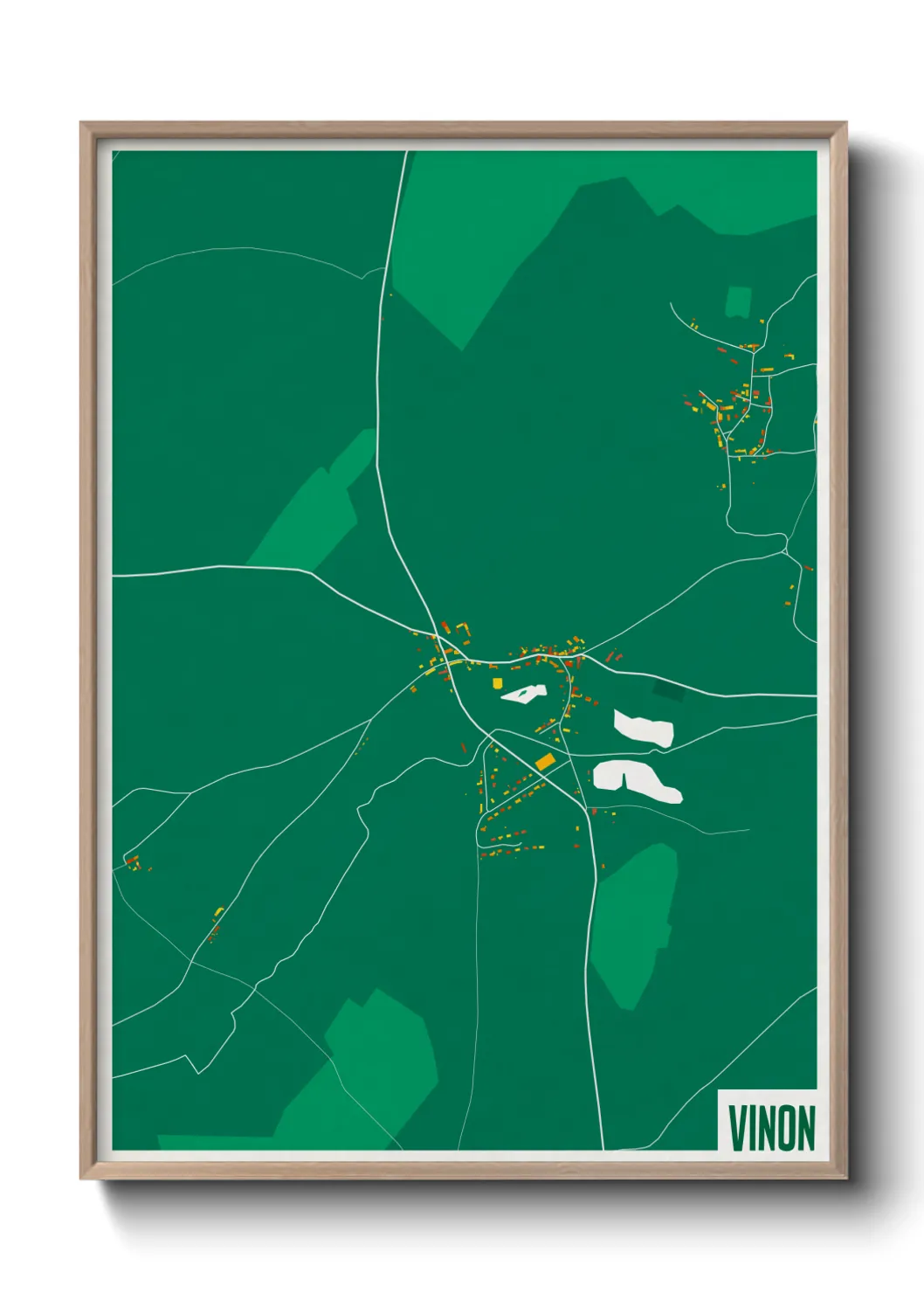 Une affiche de carte sur Vinon