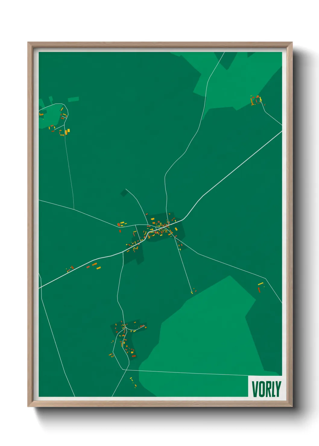 Une affiche de carte sur Vorly