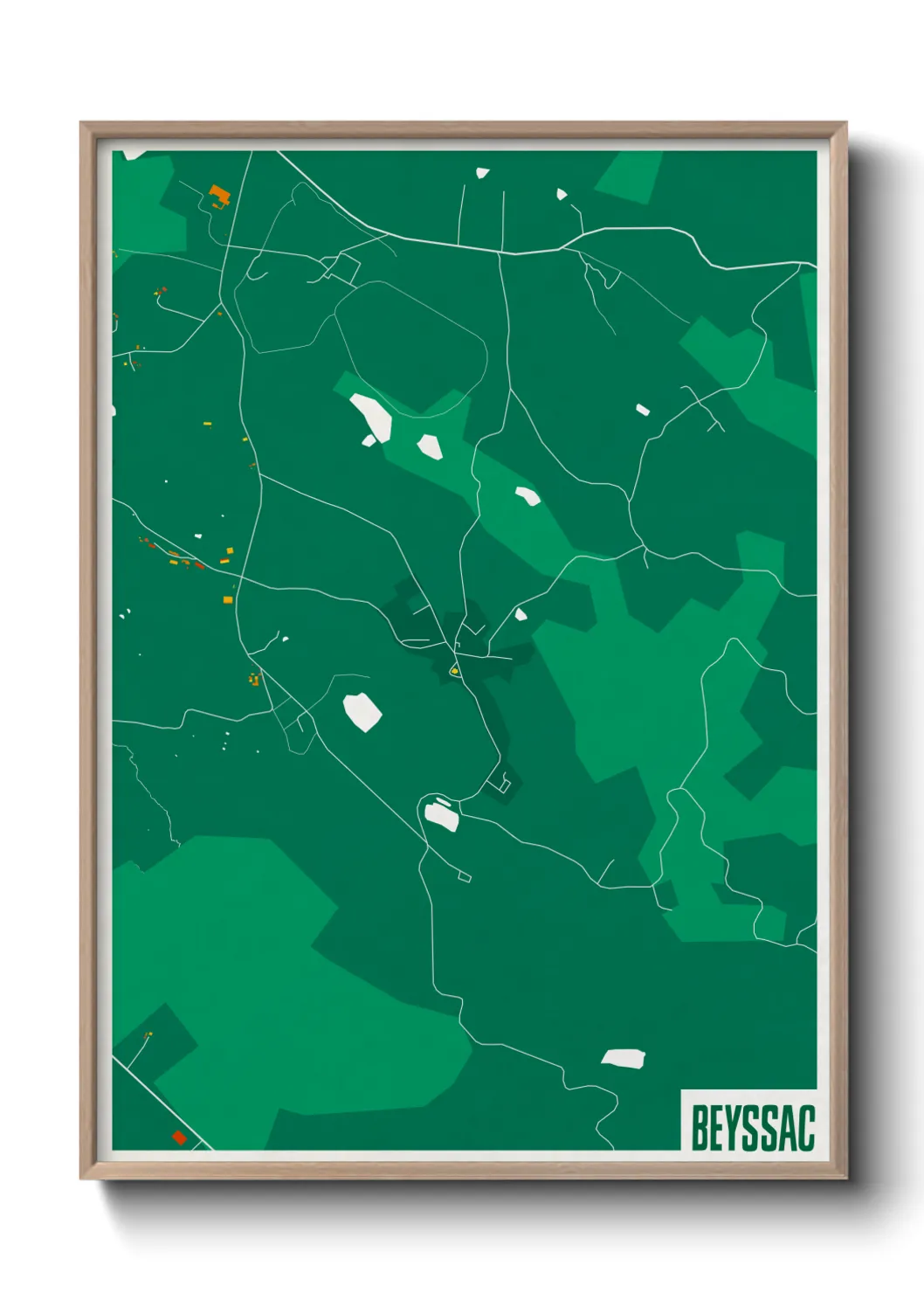 Une affiche de carte sur Beyssac