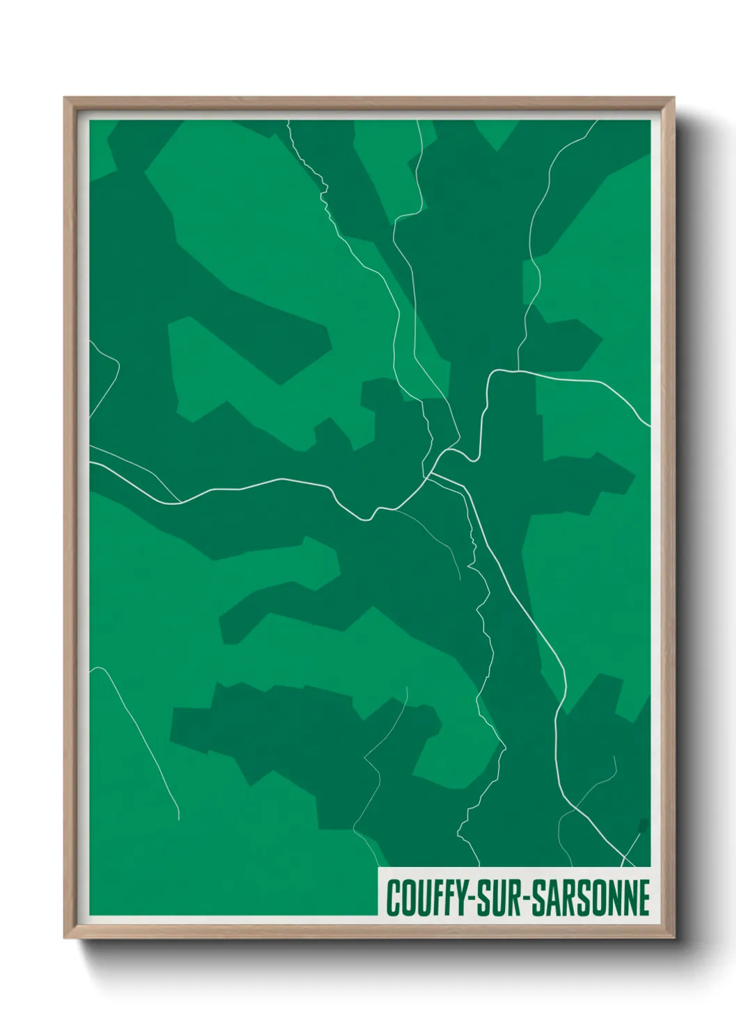 Une affiche de carte sur Couffy-sur-Sarsonne