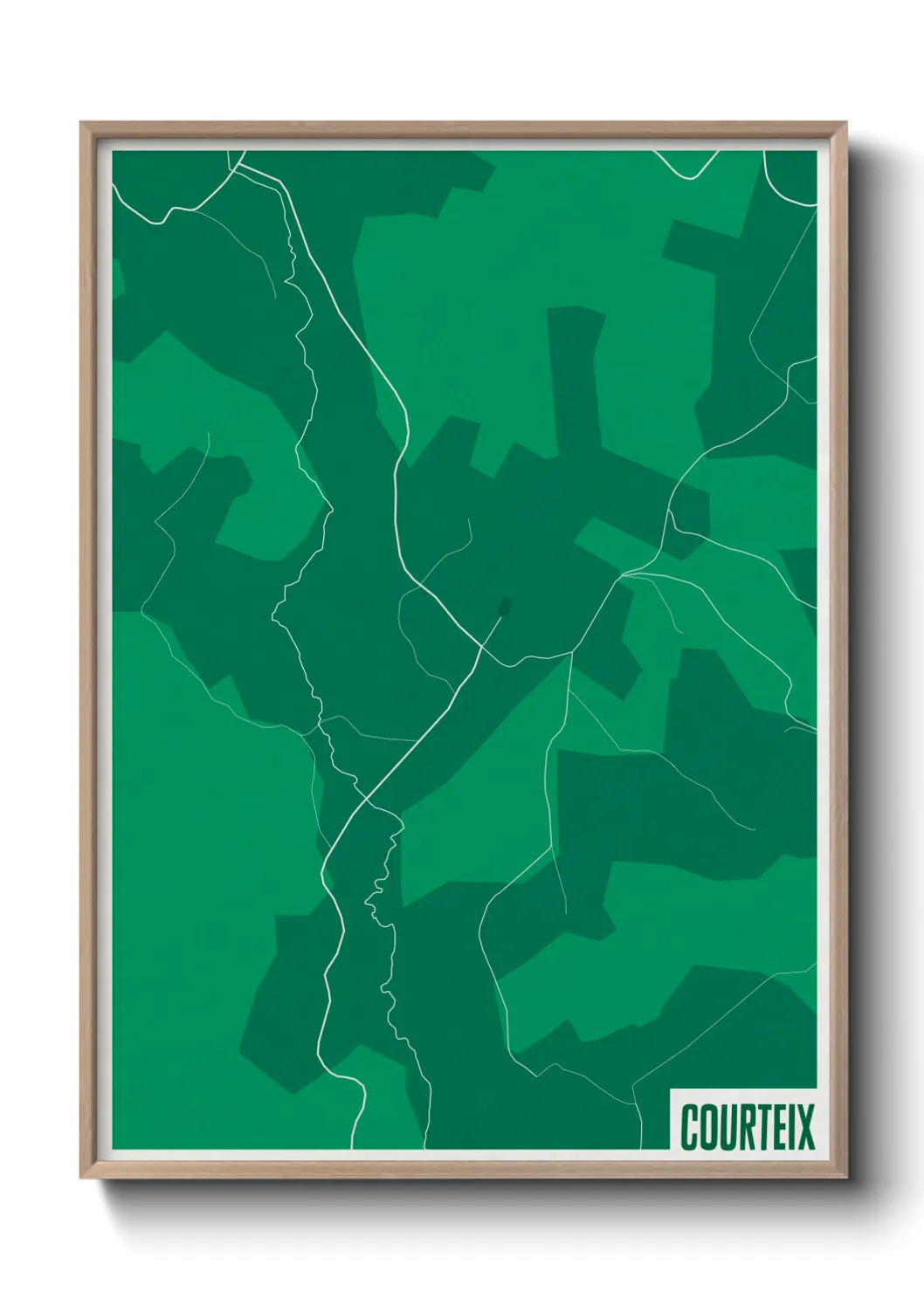 Une affiche de carte sur Courteix