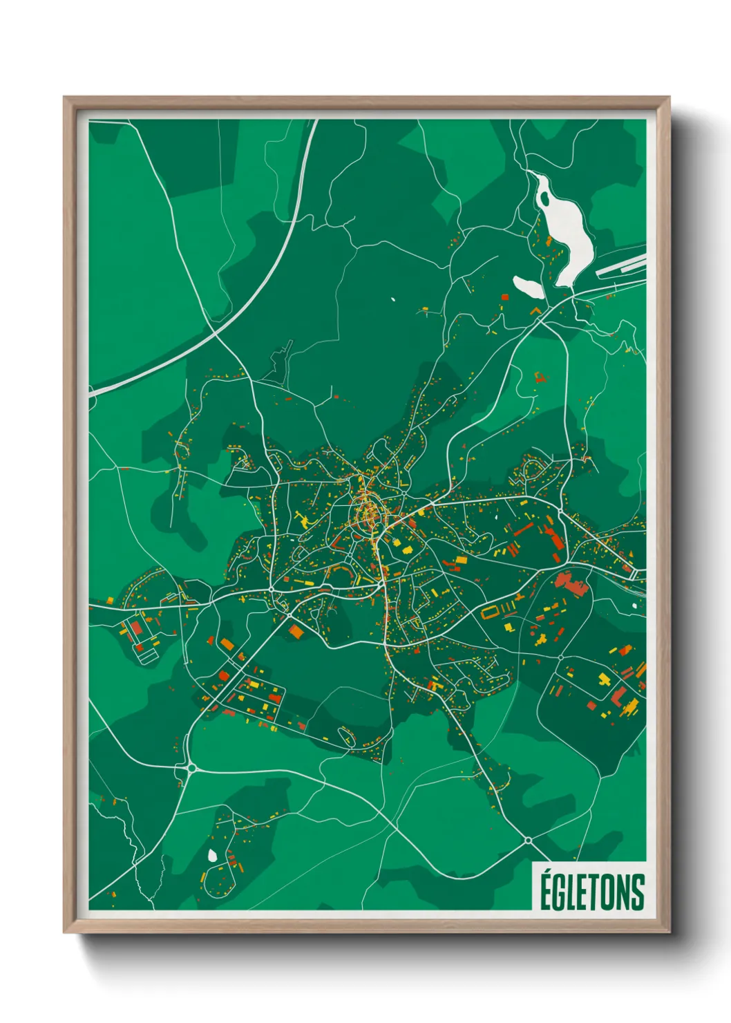 Une affiche de carte sur Égletons