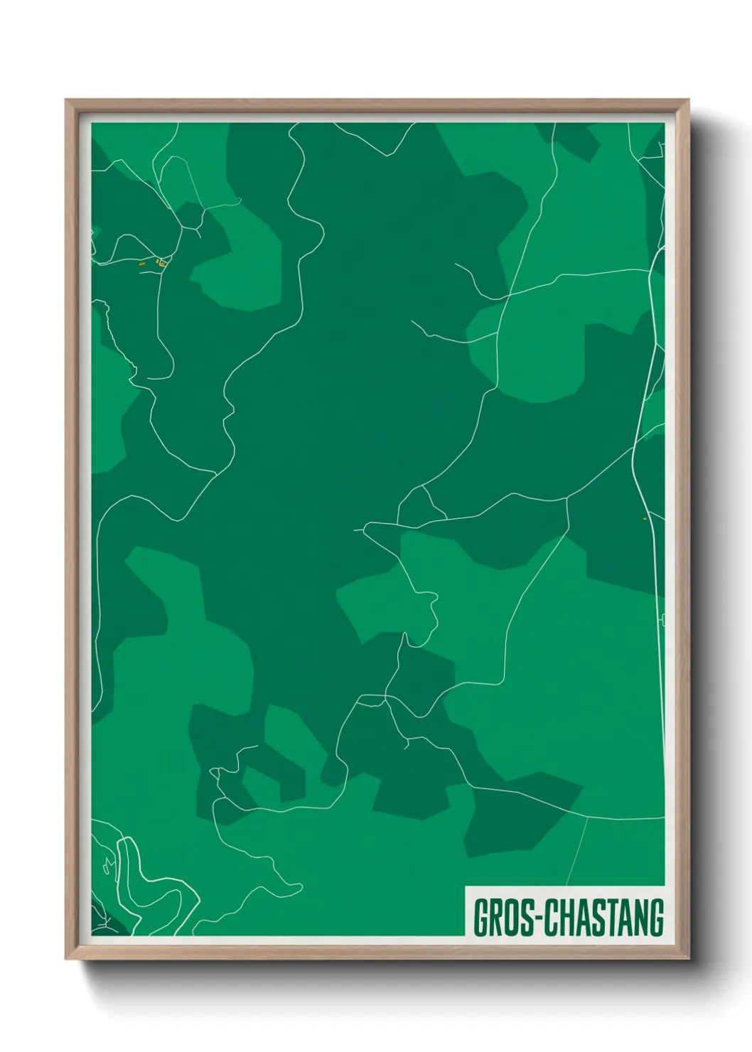 Une affiche de carte sur Gros-Chastang