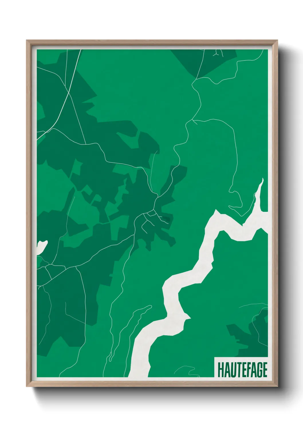 Une affiche de carte sur Hautefage