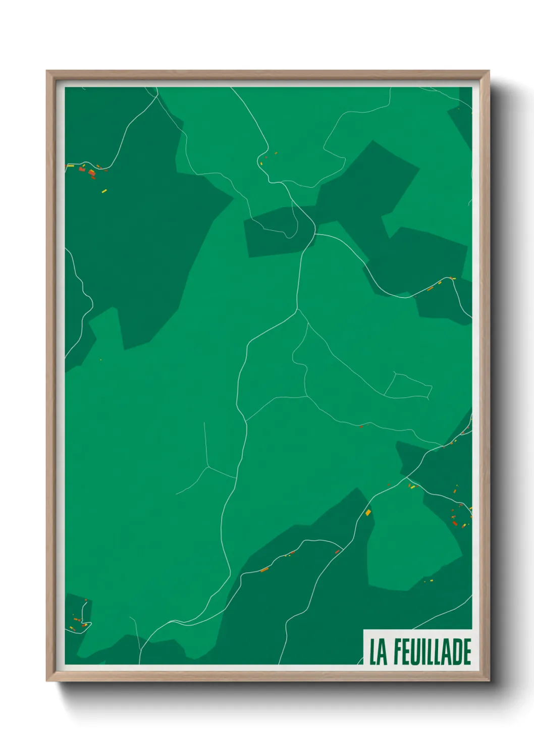 Une affiche de carte sur La Feuillade