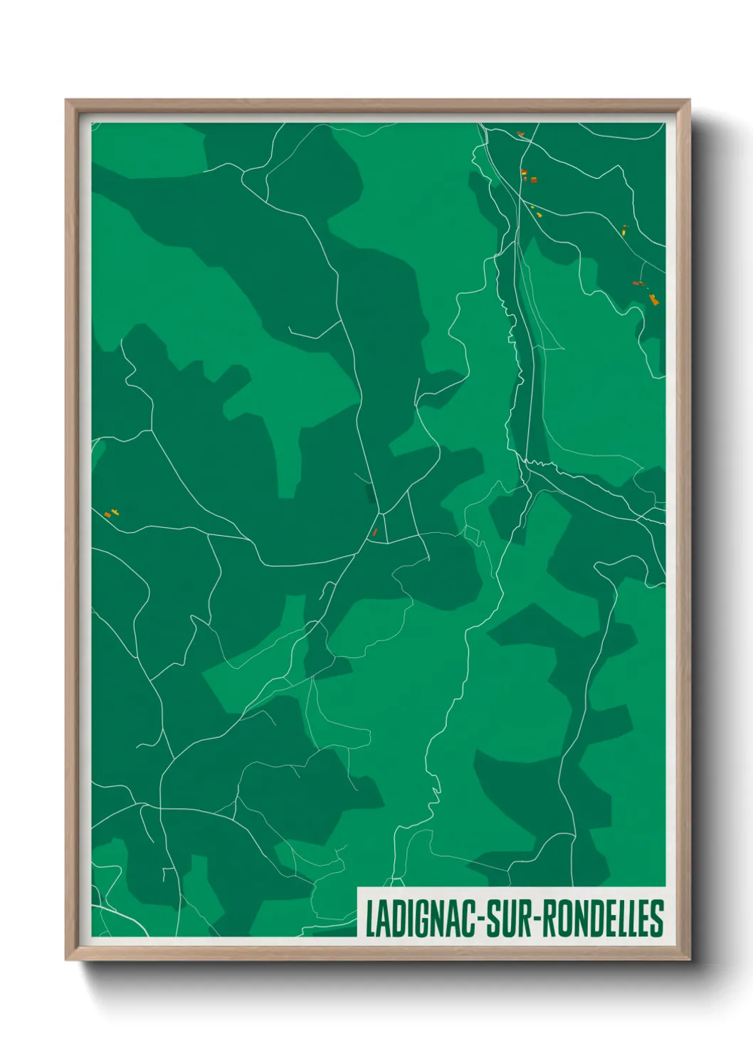 Un poster carteLadignac-sur-Rondelles