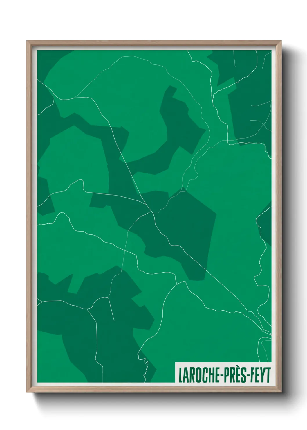 Une affiche de carte sur Laroche-près-Feyt