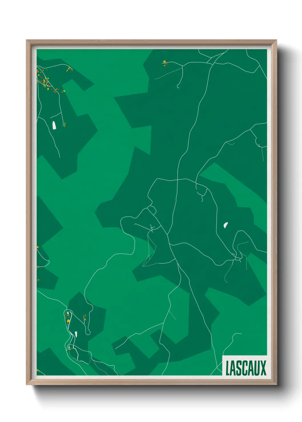 Une affiche de carte sur Lascaux