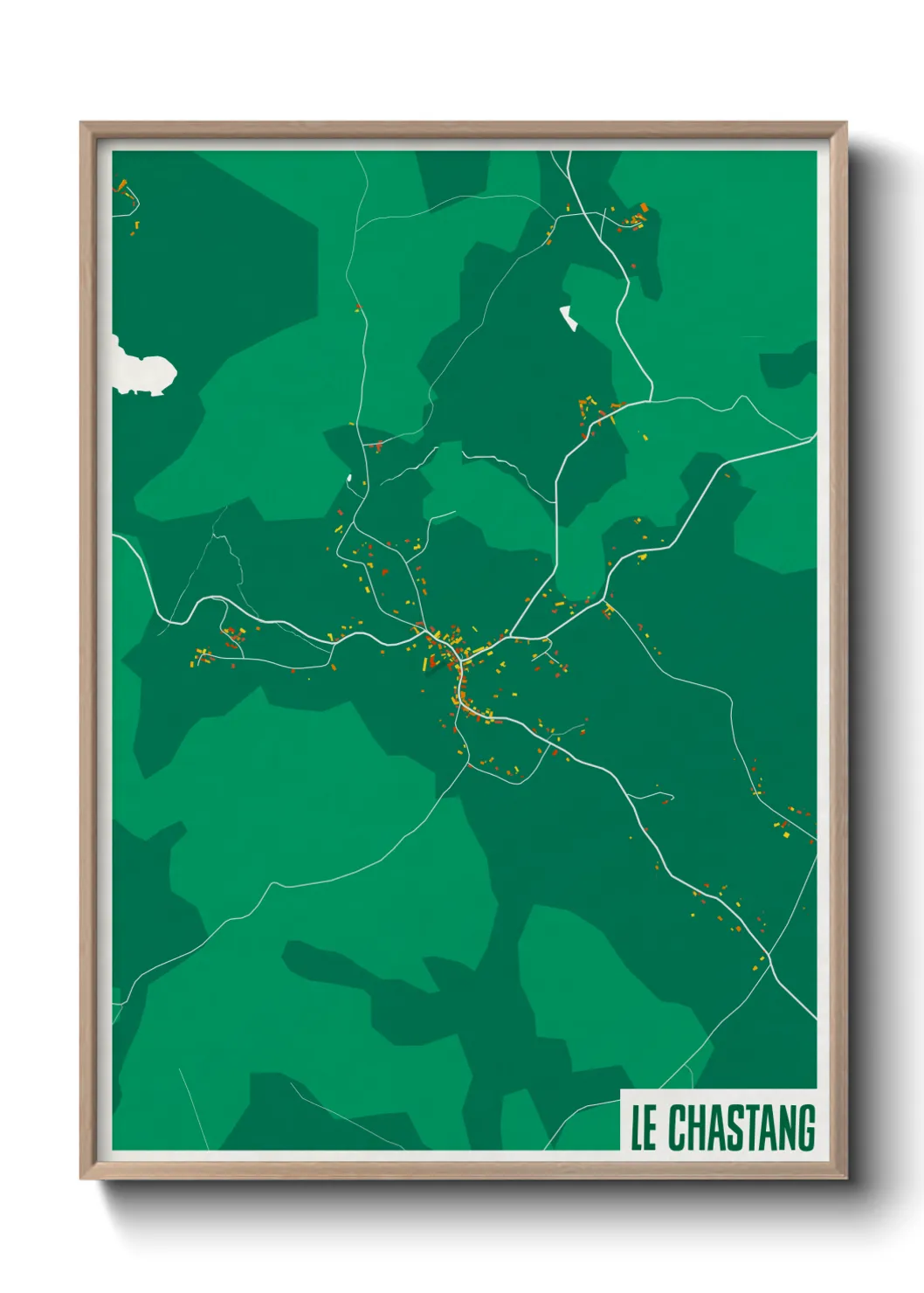 Une affiche de carte sur Le Chastang