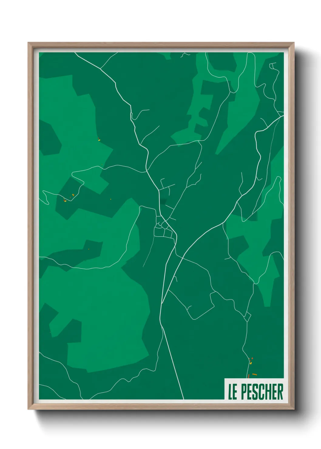 Une affiche de carte sur Le Pescher