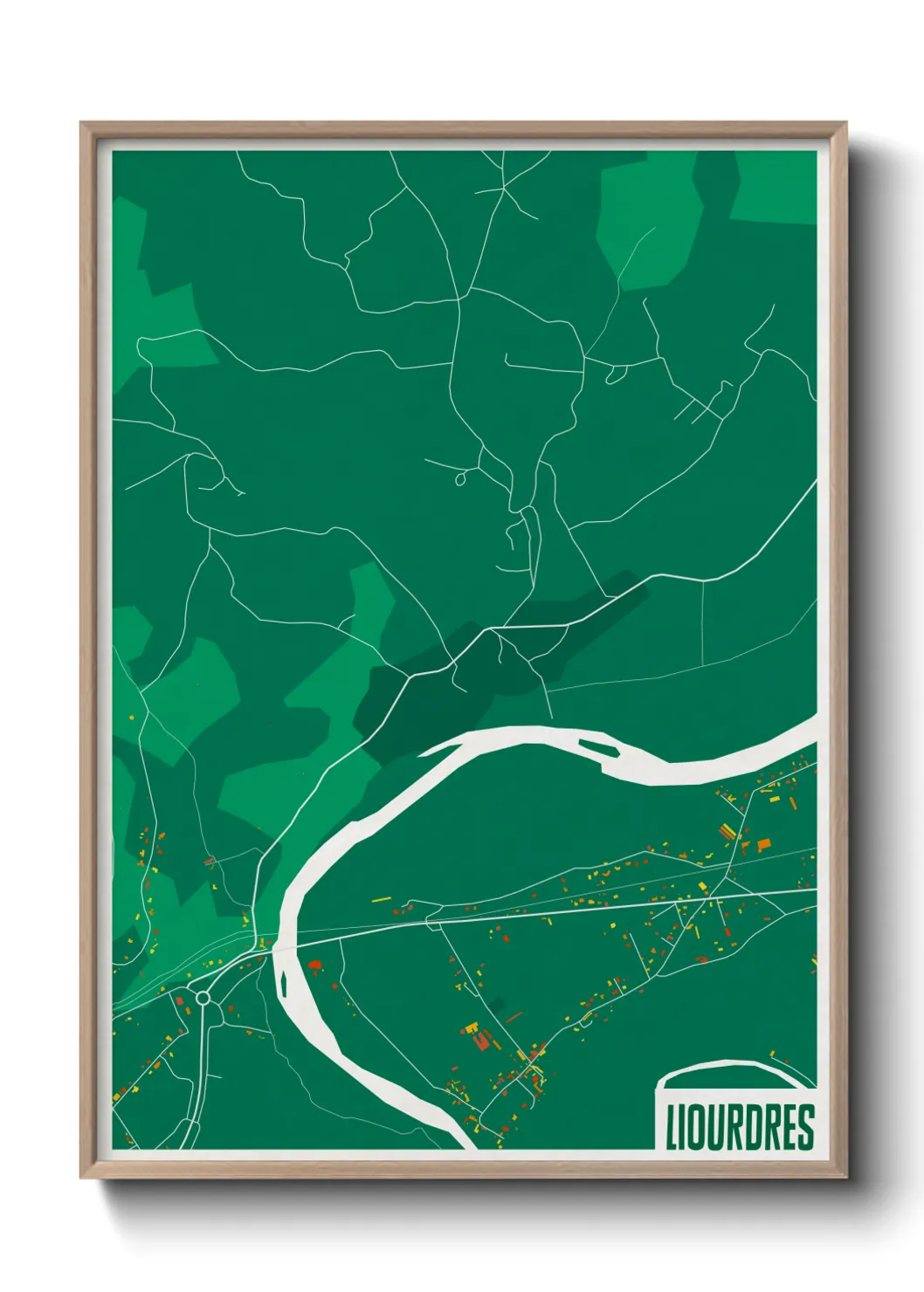 Une affiche de carte sur Liourdres