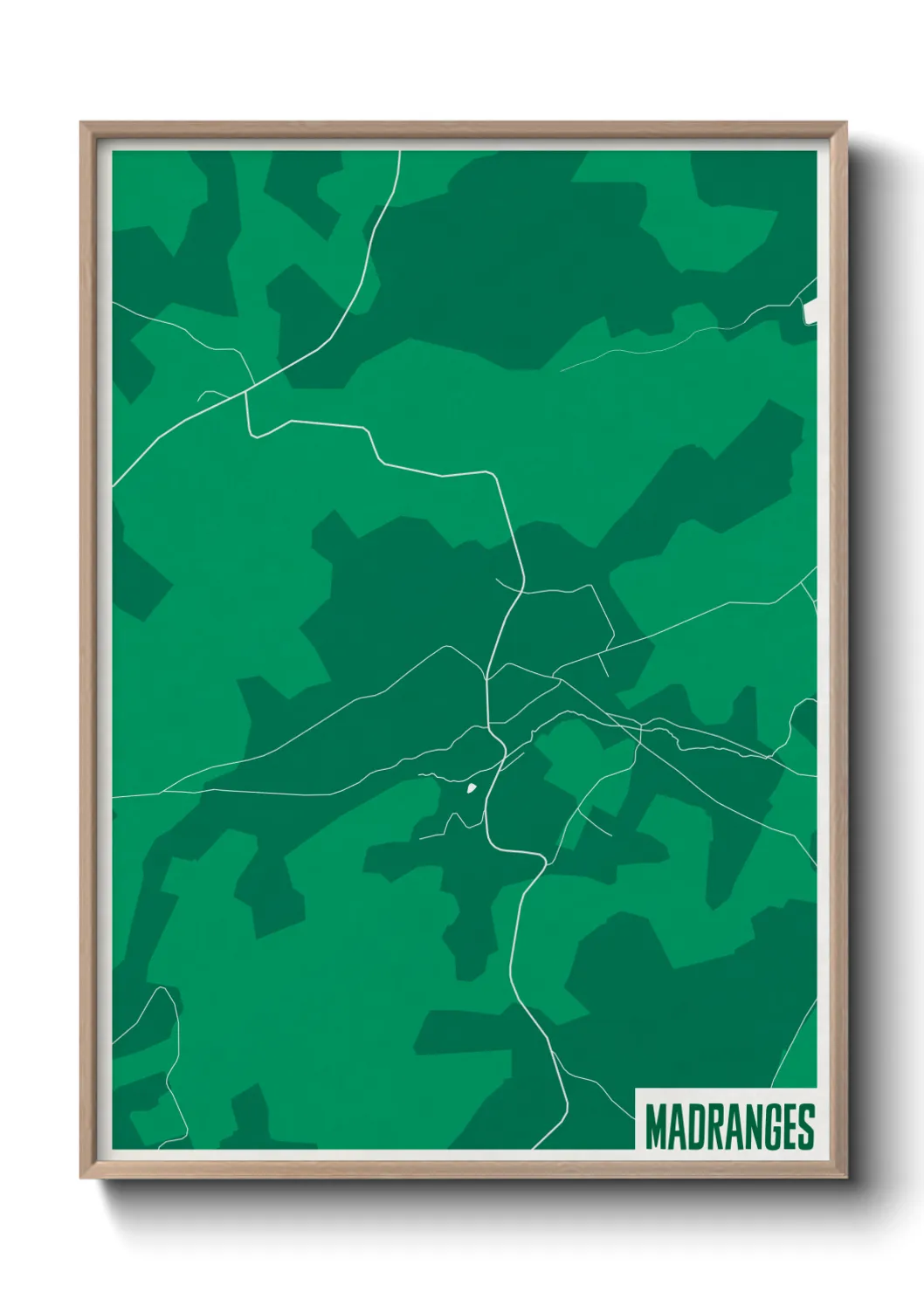 Une affiche de carte sur Madranges