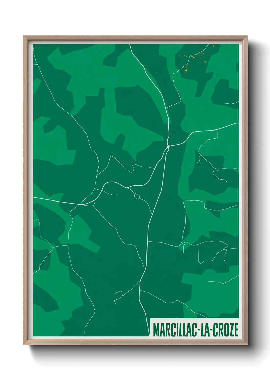 Une affiche de carte sur Marcillac-la-Croze