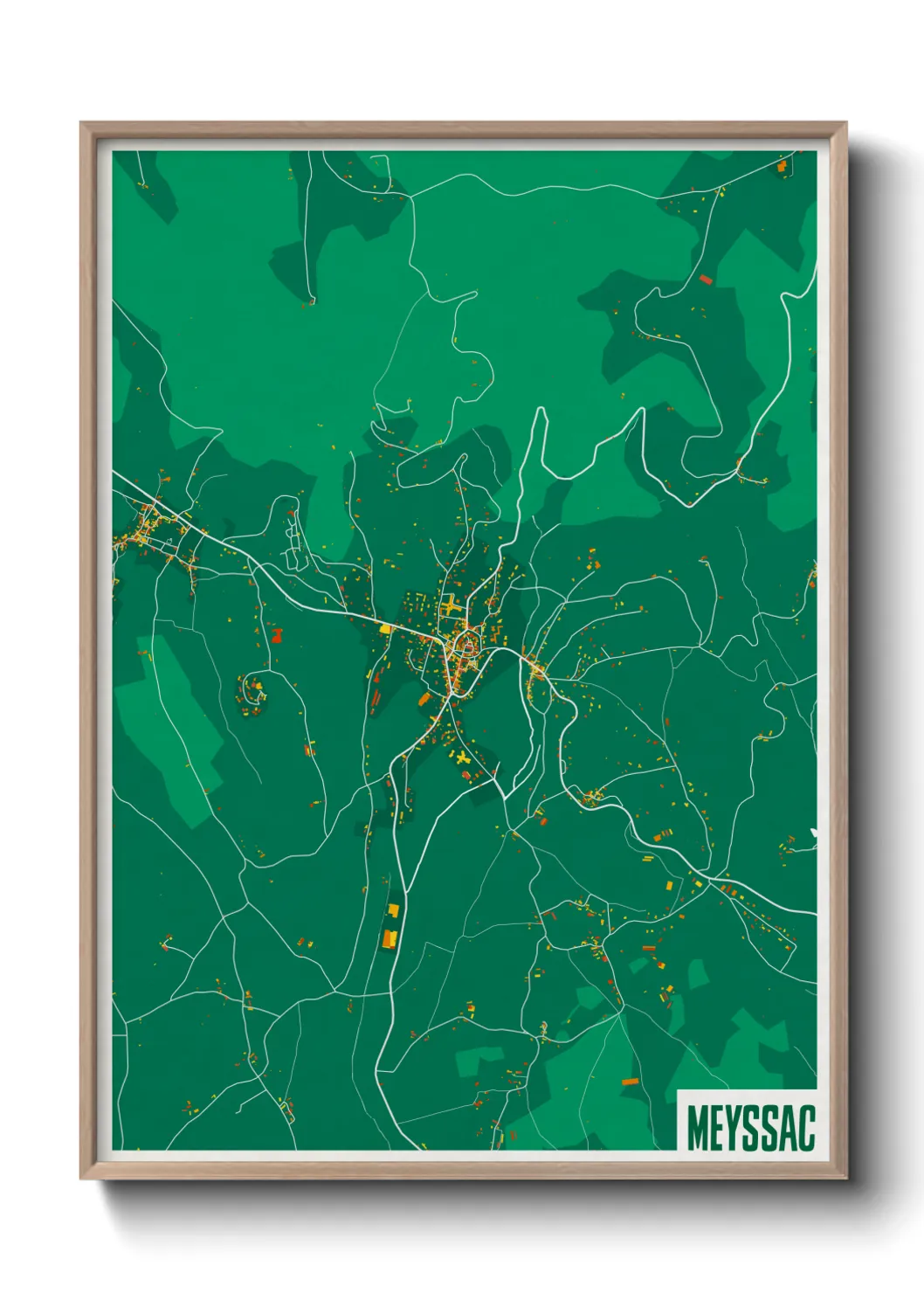 Une affiche de carte sur Meyssac