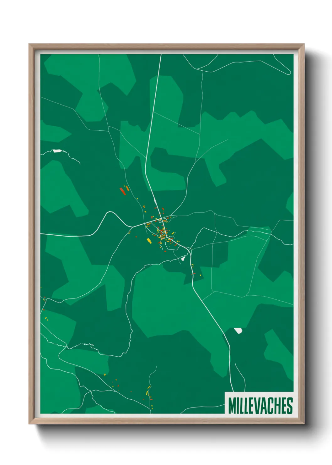 Une affiche de carte sur Millevaches