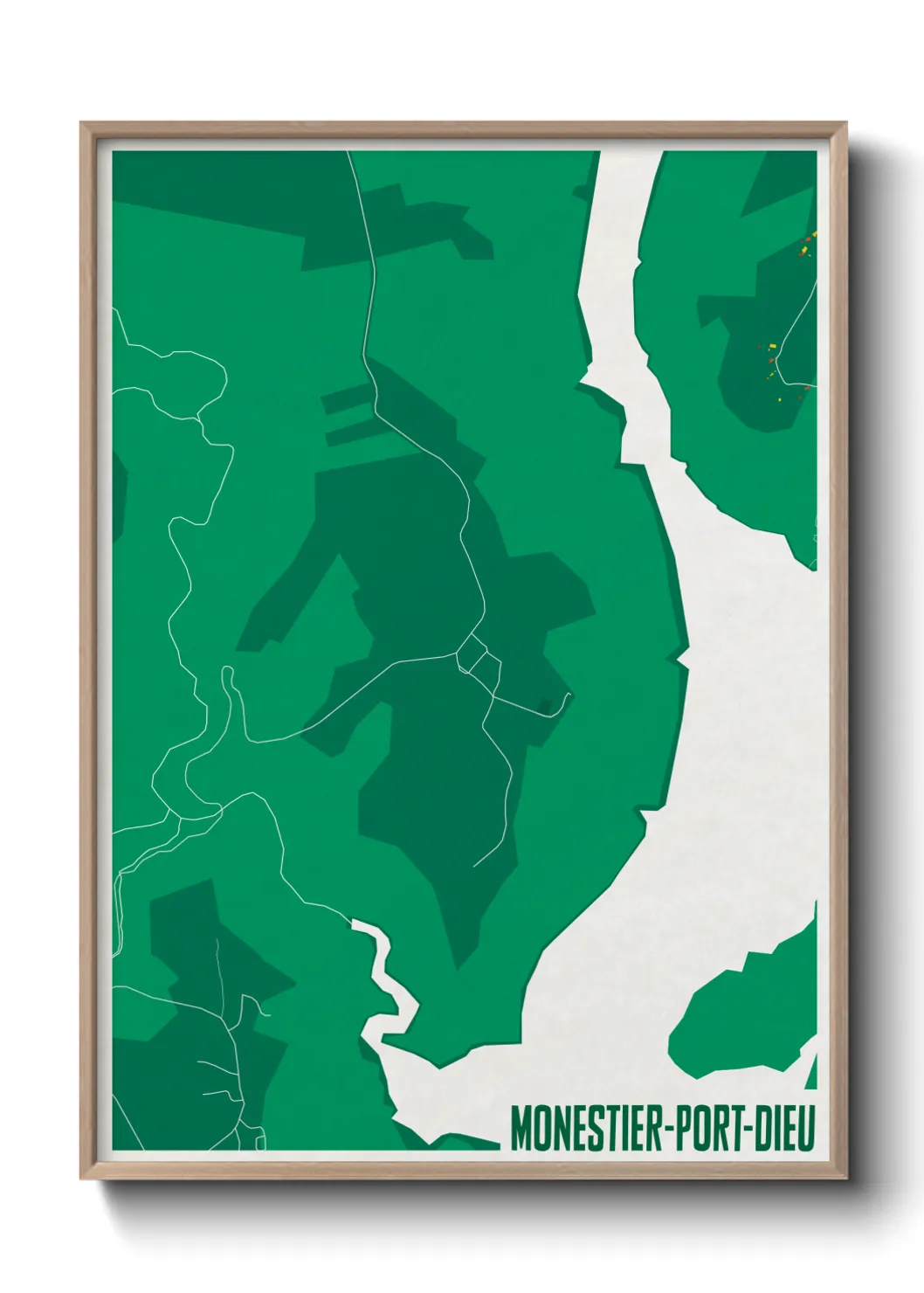 Une affiche de carte sur Monestier-Port-Dieu