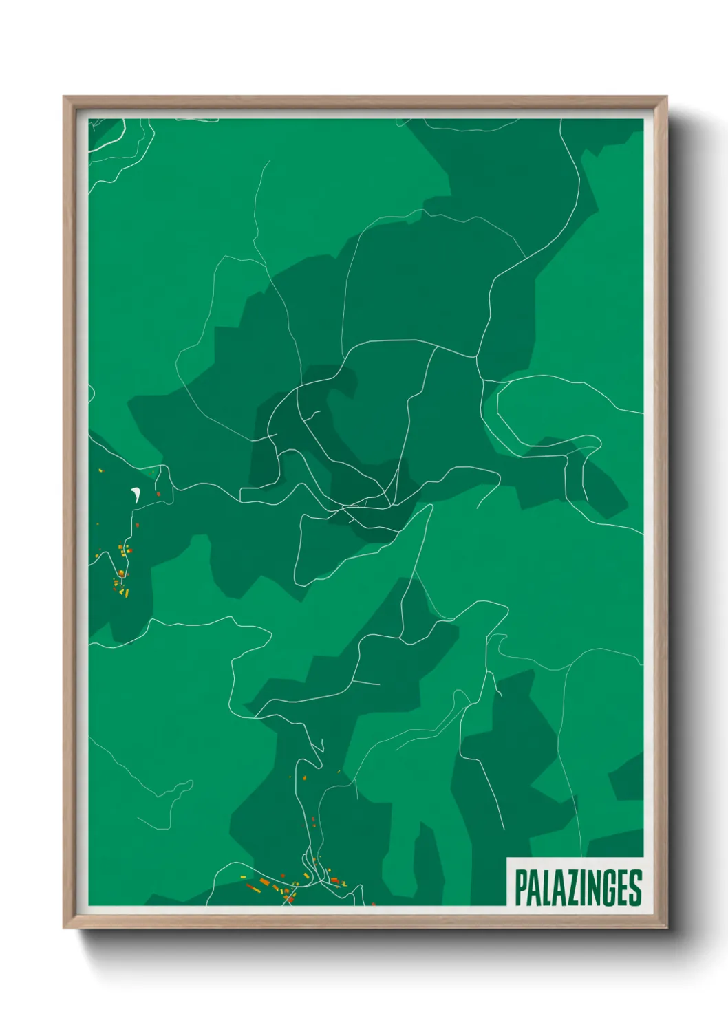 Une affiche de carte sur Palazinges