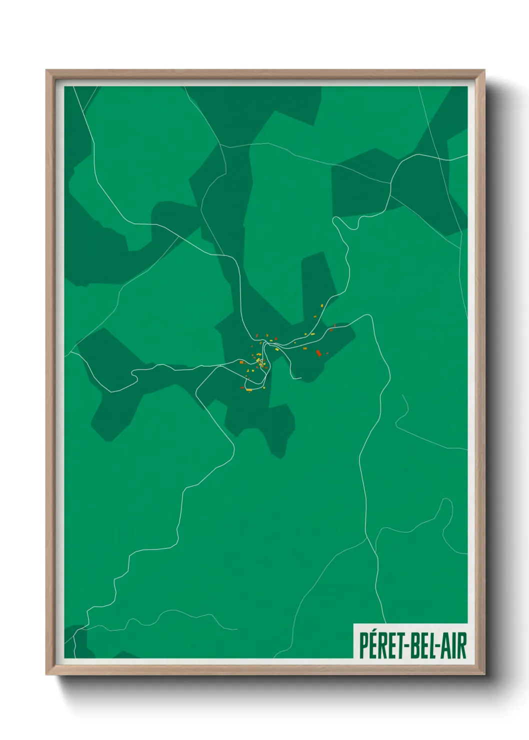 Une affiche de carte sur Péret-Bel-Air