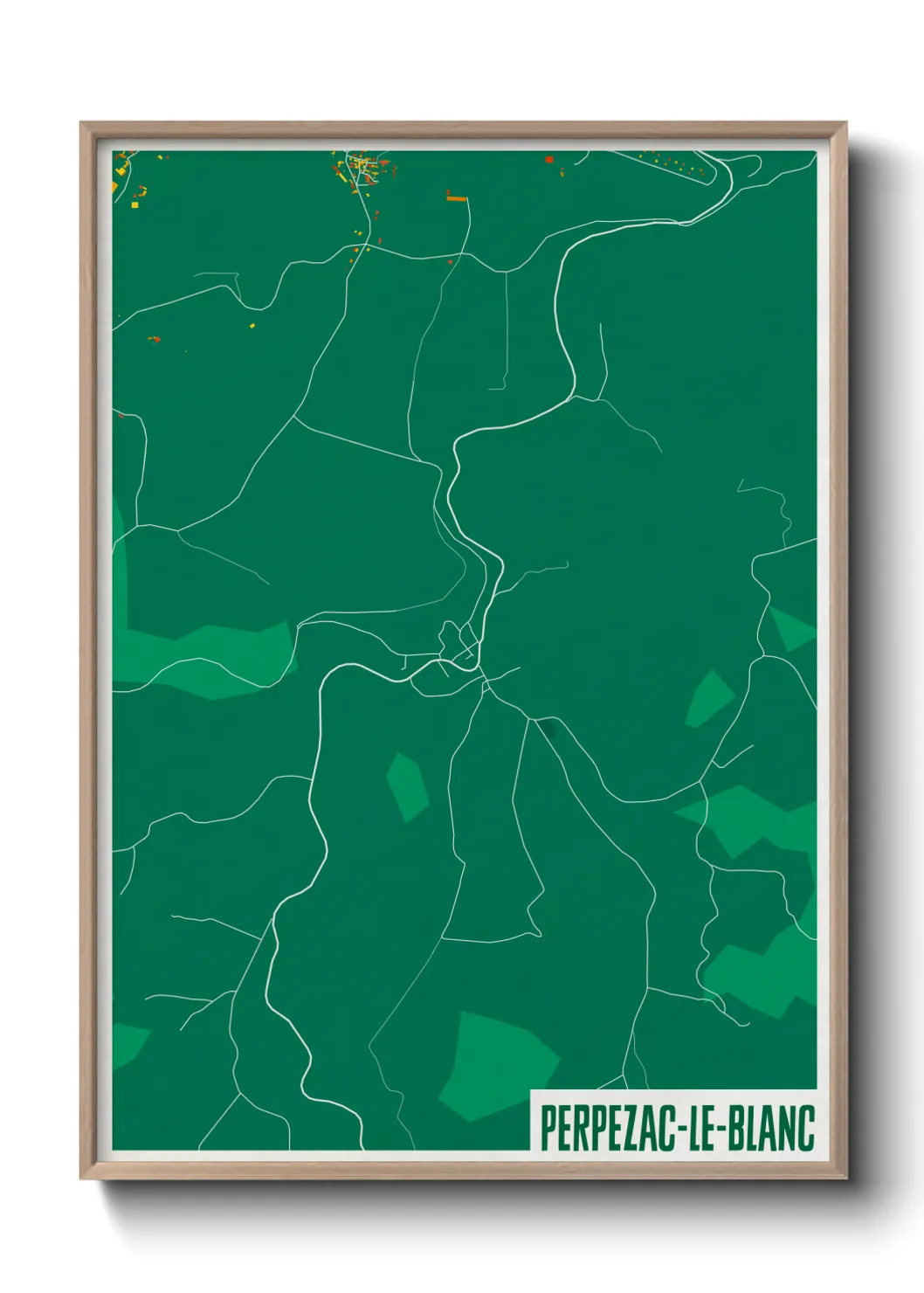 Une affiche de carte sur Perpezac-le-Blanc