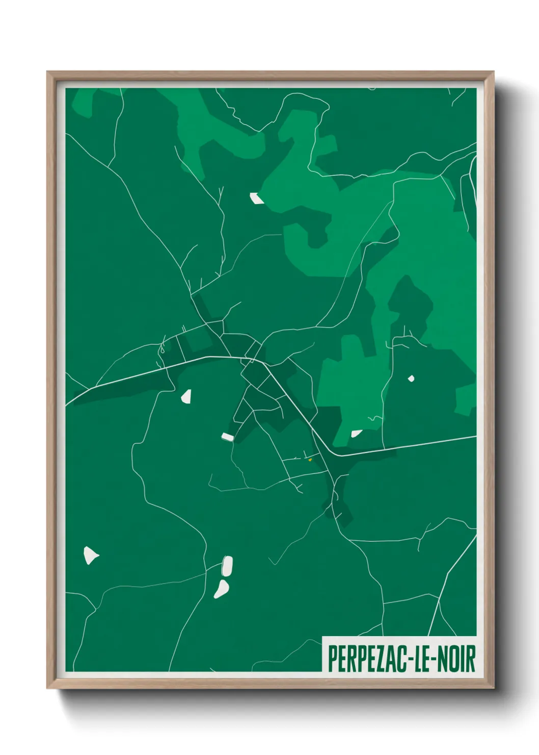 Une affiche de carte sur Perpezac-le-Noir