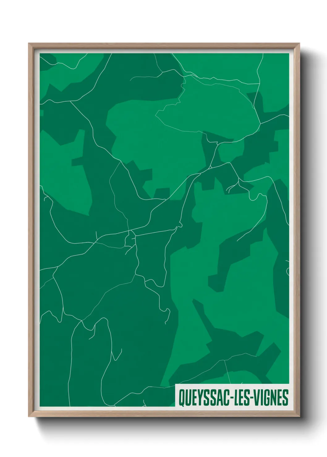 Une affiche de carte sur Queyssac-les-Vignes