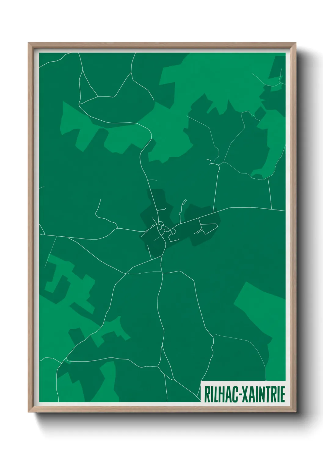 Une affiche de carte sur Rilhac-Xaintrie