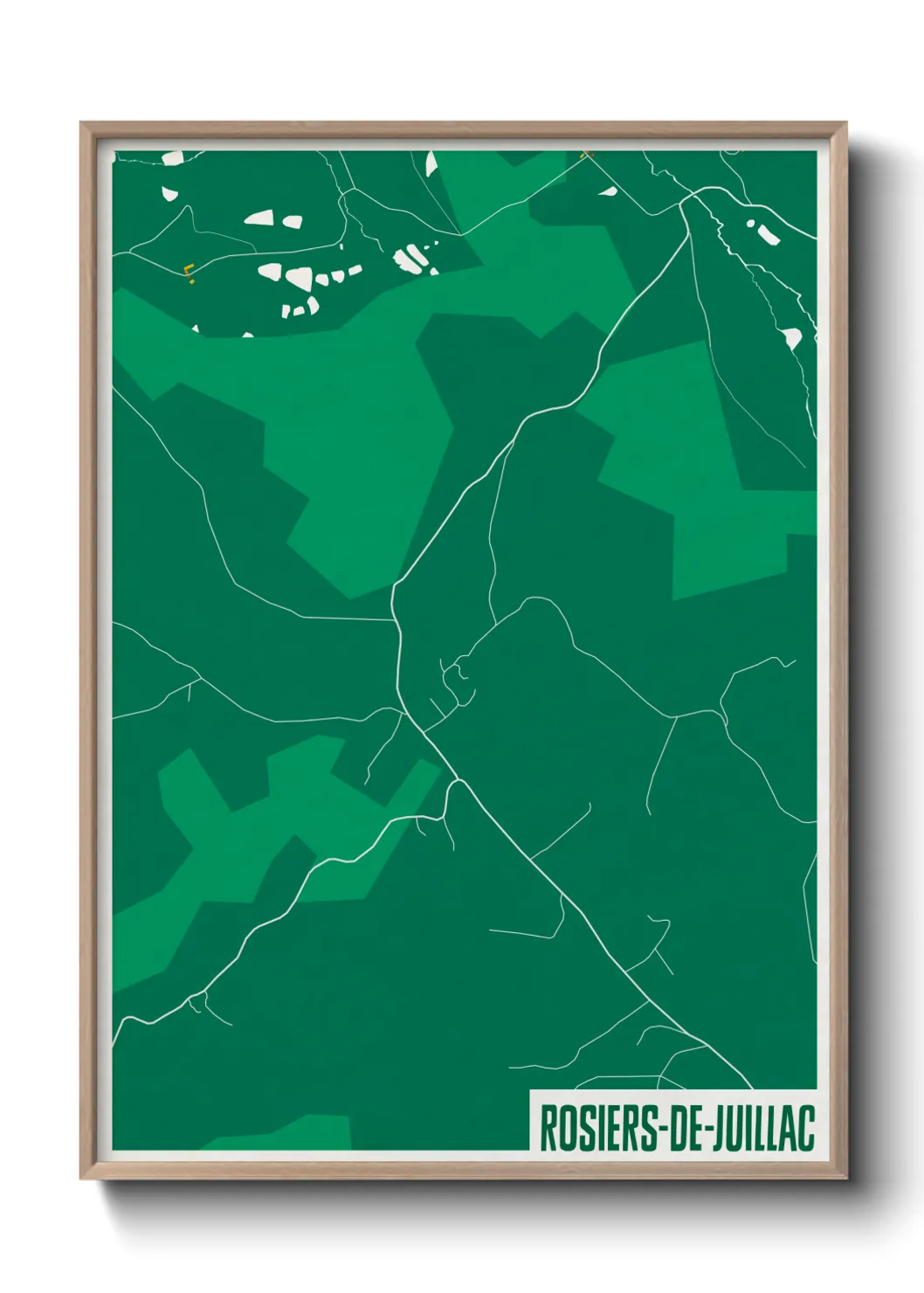 Un poster carteRosiers-de-Juillac